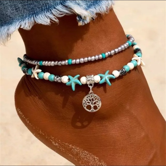 Beads Anklets for Women Tree of life Multi Layer Anklet Leg Foot Bracelet. - Picture 1 of 5